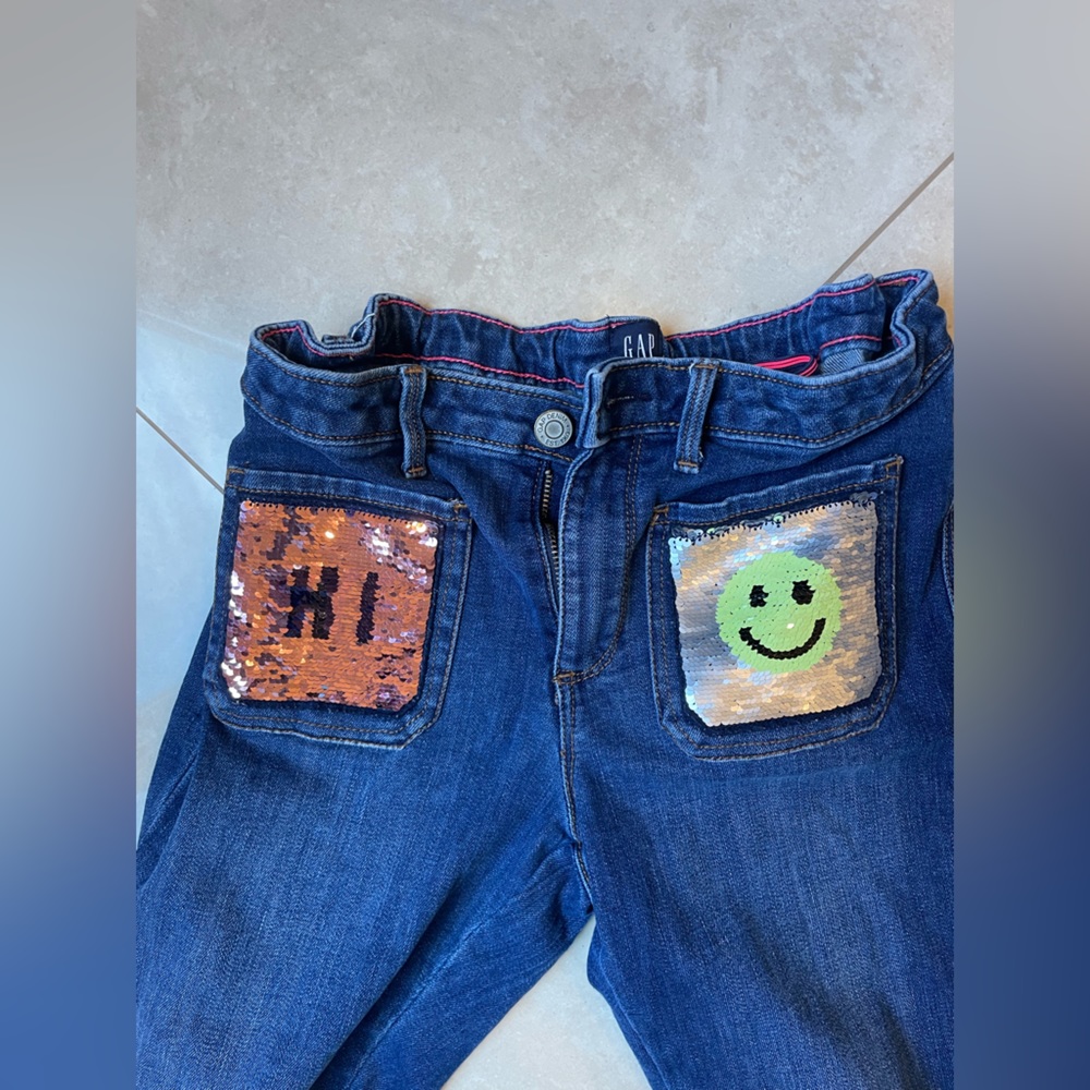 Sequin fun girls jeans